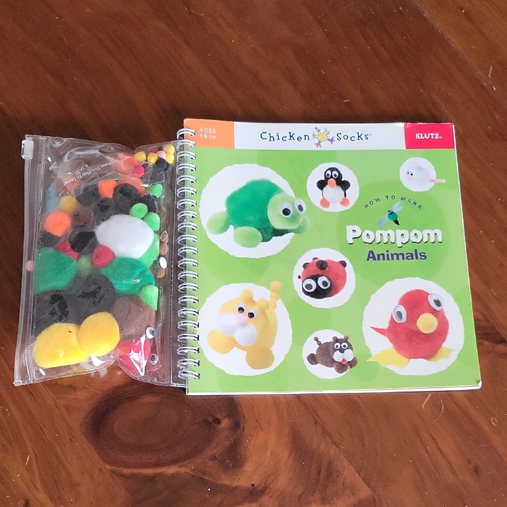 Klutz Pompom Animals Chicken Stock Craft Book